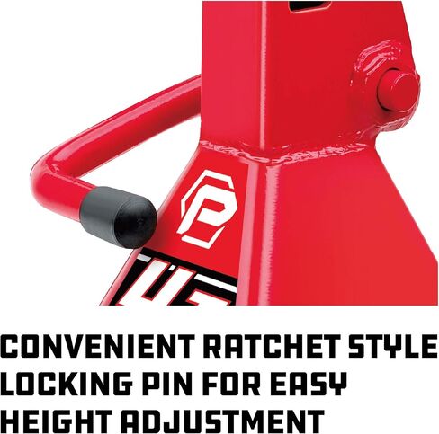 Powerbuilt 4 Ton Ratchet Jack Stand - 647529, Red in Saudi Arabia