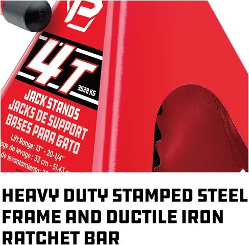 Powerbuilt 4 Ton Ratchet Jack Stand - 647529, Red in Saudi Arabia