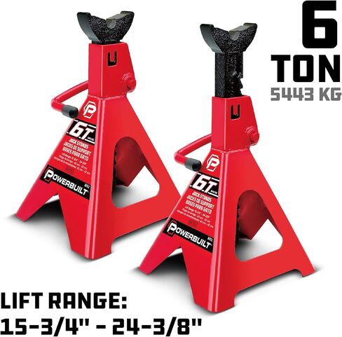 Powerbuilt 4 Ton Ratchet Jack Stand - 647529, Red in Saudi Arabia