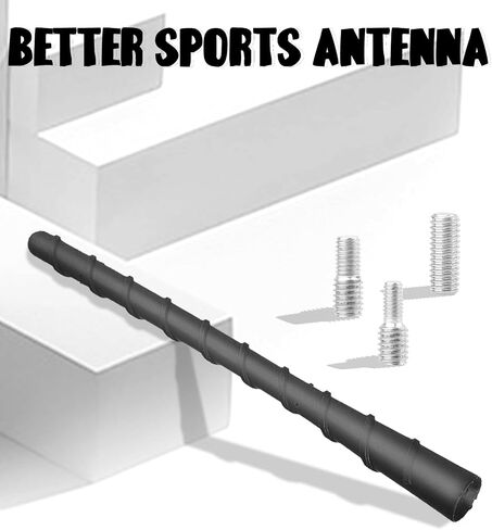 7.5 inch Black Spiral Antenna Replacement Flexible Waterproof Rubber with M4 M5 M6 Screw Universal Car Antenna Optimized AM/FM Reception fit for Car Truck Vehicle Radio… (7.5 inch) in Saudi Arabia