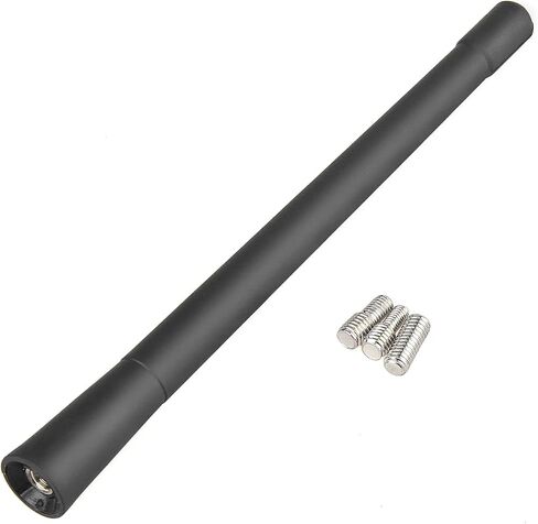 7.5 inch Black Spiral Antenna Replacement Flexible Waterproof Rubber with M4 M5 M6 Screw Universal Car Antenna Optimized AM/FM Reception fit for Car Truck Vehicle Radio… (7.5 inch) in Saudi Arabia