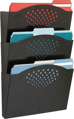 منتجات Safco 5653BL رف حائط شبكي بجيب واحد من أونيكس، حجم قانوني (الكمية 1)، أسود in Kuwait
