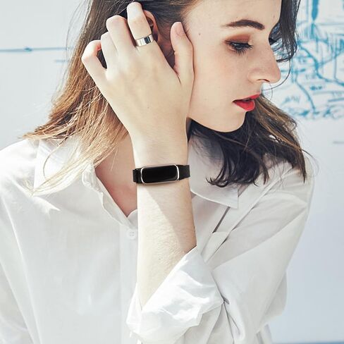 Meliya Metal Band Compatible with Fitbit Luxe Bands Women Men, 2 Pack Stainless Steel Mesh Loop Adjustable Wristband Replacement Strap for Fitbit Luxe Fitness Tracker in Kuwait