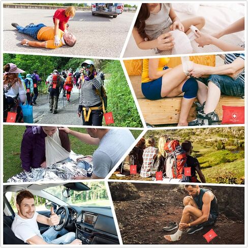 Mini First Aid Kit with Onitment, Emergency Blanket, Small Basic Portable First Aid Kit Perfect for Outdoor, Hiking, Camping,Travel, Home, Office, Vehicle and Workplace in Saudi Arabia