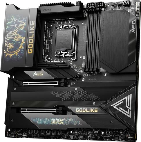 اللوحة الأم للألعاب MSI MEG Z790 GODLIKE MAX (تدعم معالجات Intel الجيل 12/13/14، LGA 1700، DDR5، PCIe 5.0، M.2، 10 جيجابت في الثانية LAN، USB 3.2 Gen2، Wi-Fi 7، Thunderbolt، E-ATX) in Kuwait