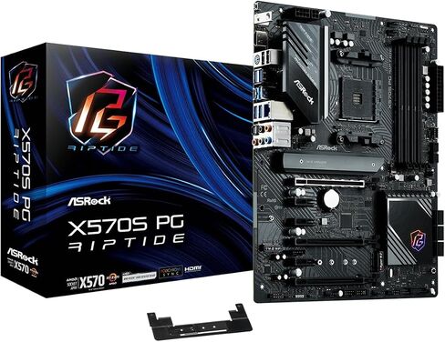 اللوحة الأم Asrock X570S PG Riptide AMD AM4 المقبس Ryzen™ 2000 و3000 و4000 G-Series و5000 و5000 G-Series DDR4 5000+ (OC) in Saudi Arabia