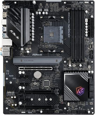 اللوحة الأم Asrock X570S PG Riptide AMD AM4 المقبس Ryzen™ 2000 و3000 و4000 G-Series و5000 و5000 G-Series DDR4 5000+ (OC) in Saudi Arabia