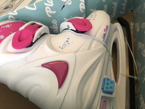 حذاء تزلج على الجليد من Lake Placid قابل للتعديل مقاس 11-1 أبيض/وردي in Kuwait