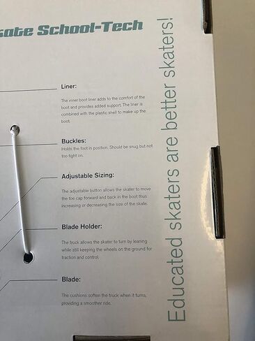 حذاء تزلج على الجليد من Lake Placid قابل للتعديل مقاس 11-1 أبيض/وردي in Kuwait