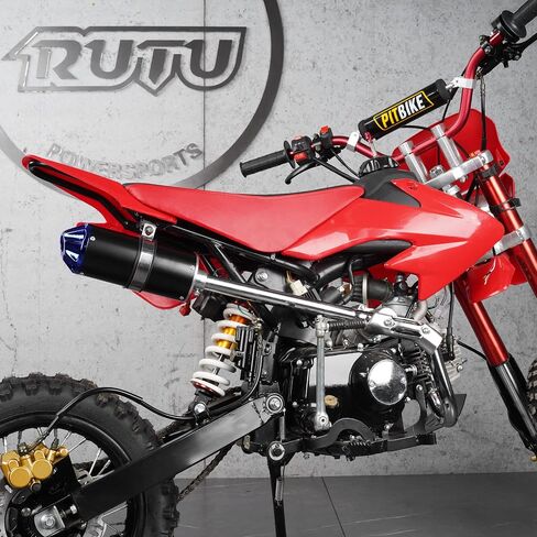 مجموعة أنابيب كاتم صوت العادم 28 مم لـ XR50 CRF50 70cc 110cc 125cc Taotao DB10 DB14 SR110 Rocketa xpro db-x20 SDG Coolster Ex16 الدراجة الترابية الصينية - أزرق in Kuwait