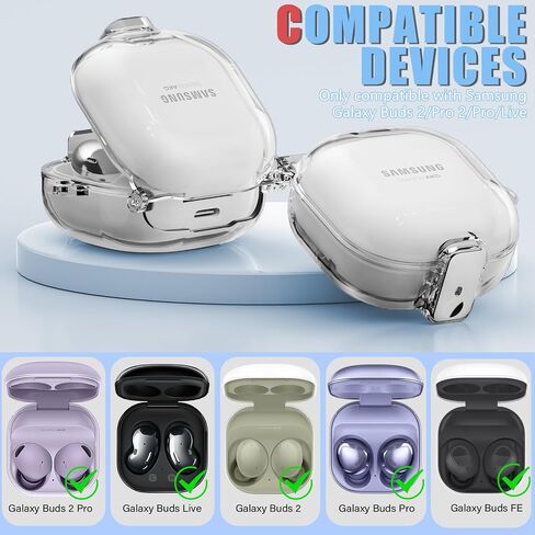 Inesore Case for Samsung Galaxy Buds FE/Buds 2/Pro/Live (Purple) in Kuwait