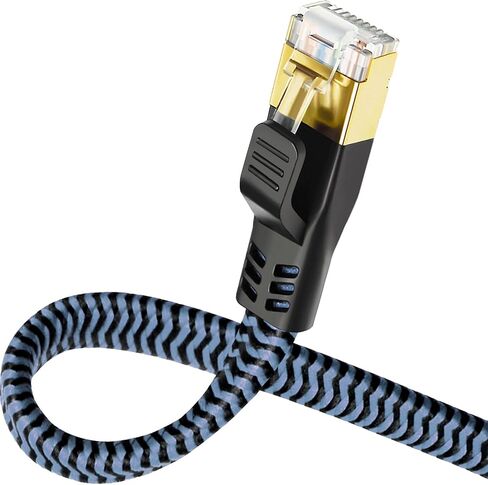 Yauhody CAT 8 Ethernet Cable 6ft (2 Pack), High Speed CAT8 Cable for Gaming 40Gbps 2000MHz, Durable Braided Internet LAN Network Patch RJ45 Cord Shielded for PS5/Router/Modem/PC/TV in Saudi Arabia