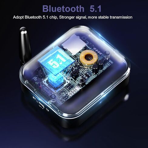 محول بلوتوث Aux من JXTZ للستيريو المنزلي، جهاز استقبال بلوتوث 5.1 مع ضوء RGB، دعم بطاقة FT، محول Aux إلى بلوتوث 3.5 مم، زمن وصول منخفض، اتصال مزدوج، محول صوت لاسلكي لمكبرات الصوت in Kuwait
