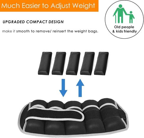 Prodigen 1 Pair 1 2 3.5 4 5 7 7.5 10 15 Lbs Adjustable Ankle Weights Set for Men Women Kids Ankle Wrist Weight for Walking, Jogging, Gymnastics in Kuwait