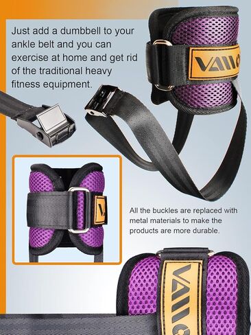 Adjustable Weight Dumbbell Ankle Straps, Ankle Bands for Working Out Booty Workouts-Kickbacks, Leg Extensions, Lower Body Strength Training, Pelvis Muscle Exerciser for Men and Women in Kuwait