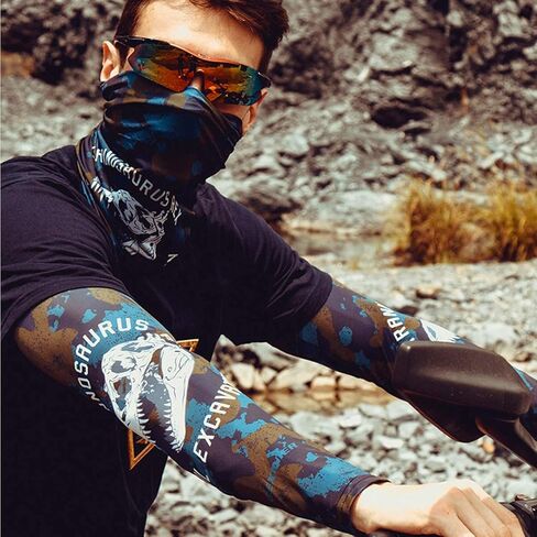 4 أزواج في الهواء الطلق الدراجات الأكمام 3D الوشم المطبوعة الأشعة فوق البنفسجية حماية أكمام أذرع تبريد سريعة الجافة الصيف التبريد الأكمام للرجال النساء in Kuwait