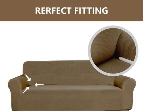 2 Pieces Sofa & loveseat Cover 4 Way Stretch to fit Slipcover/Furniture Protector with Anti-Slip Foams # YAFA (Light Purple) in Saudi Arabia