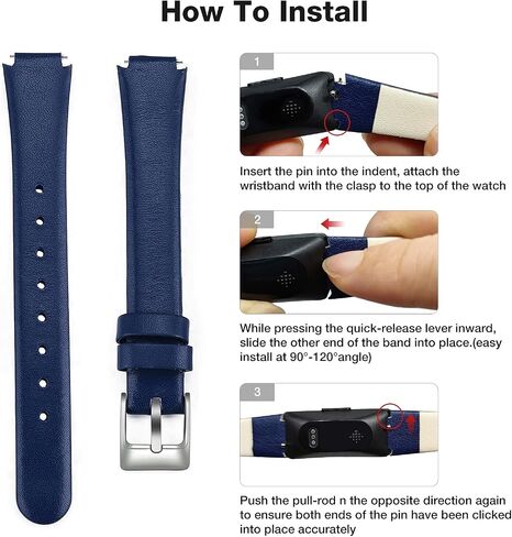 [2 Pack] Leather Bands Compatible with Fitbit Inspire 3 Bands & Inspire 2 & Inspire HR & Inspire Band for Women Men, Soft Leather Strap Wristbands Accessories Replacement for Fitbit Inspire 3 in Saudi Arabia