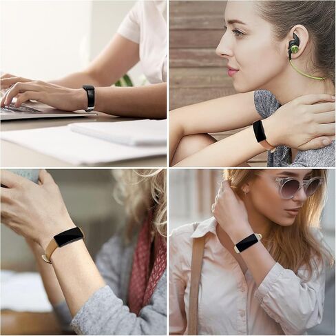 [2 Pack] Leather Bands Compatible with Fitbit Inspire 3 Bands & Inspire 2 & Inspire HR & Inspire Band for Women Men, Soft Leather Strap Wristbands Accessories Replacement for Fitbit Inspire 3 in Saudi Arabia