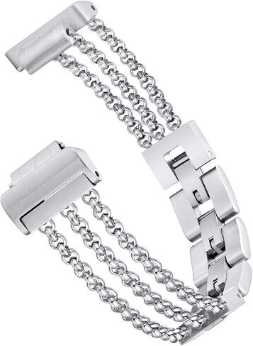 Fastgo متوافق مع Fitbit Inspire 2/ Inspire HR/Inspire Band، أساور معصم بديلة من الفولاذ المقاوم للصدأ قابلة للتعديل، سوار أنيق أنيق، إكسسوارات أحزمة ملهمة لمعدل ضربات القلب للنساء والفتيات in Saudi Arabia