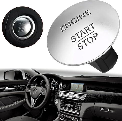 Engine Start Stop Button Switch Fit for Mercedes Benz C-Class C300 CL550 CLS350 Sedan E350 GLA250 GLC300 GLK350 GLS 450, S550 Series Replace Keyless Engine Push Start Button 2215450714 in Kuwait