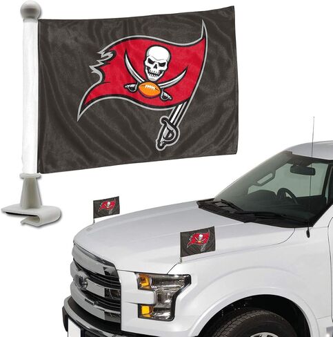 FANMATS 61886 Tampa Bay Buccaneers Ambassador Car Flags - 2 Pack Mini Auto Flags, 4in X 6in, Perfect for Hood or Trunk in Kuwait