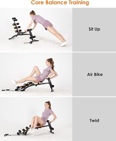 مقعد تدريب من dskeuzeew لصالة الألعاب الرياضية المنزلية، جهاز تمارين البطن متعدد الوظائف قابل للتعديل لتمرين الجسم بالكامل، معدات تمرين عضلات البطن لعضلات البطن، مدرب عضلات البطن للقلب والساق والفخذين والأرداف وتمارين الجلوس in Kuwait