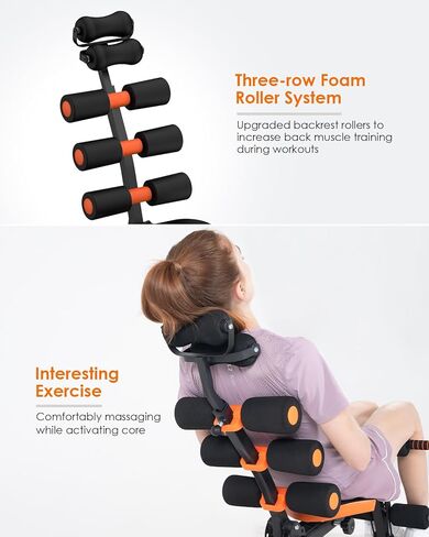 مقعد تدريب من dskeuzeew لصالة الألعاب الرياضية المنزلية، جهاز تمارين البطن متعدد الوظائف قابل للتعديل لتمرين الجسم بالكامل، معدات تمرين عضلات البطن لعضلات البطن، مدرب عضلات البطن للقلب والساق والفخذين والأرداف وتمارين الجلوس in Kuwait