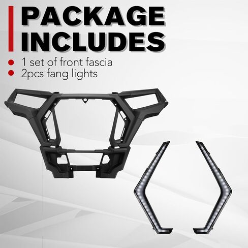 واجهة أمامية A & UTV PRO لملحقات Polaris RZR XP 1000 / XP TURBO/XP 4 / XP 4 TURBO/RZR TURBO/RZR Trail/RZR 900 TRAIL 2019-2023، استبدل OEM #5455432-070، أسود in Kuwait