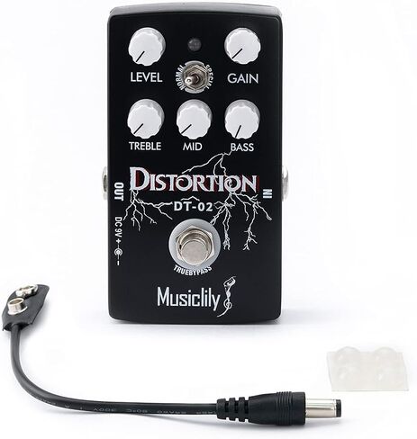 دواسة Fuzz من Musiclily، دواسة جيتار Pro Octave Fuzz، محول تيار مستمر 9 فولت يعمل بالطاقة الالتفافية الحقيقية للجيتار الكهربائي والباس (أخضر) in Saudi Arabia