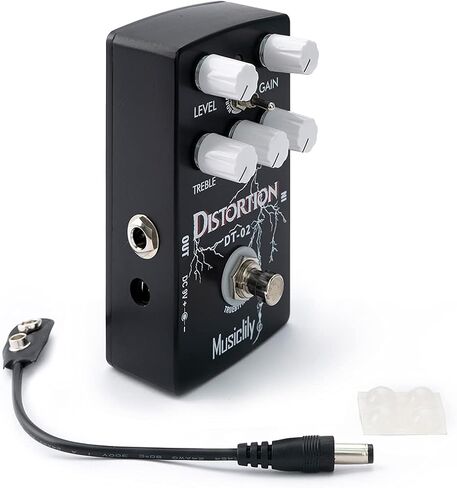 دواسة Fuzz من Musiclily، دواسة جيتار Pro Octave Fuzz، محول تيار مستمر 9 فولت يعمل بالطاقة الالتفافية الحقيقية للجيتار الكهربائي والباس (أخضر) in Saudi Arabia