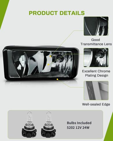 مصابيح الضباب AUTOSAVER88 متوافقة مع 2007 2008 2009 2010 2011 2012 2013 2014 تشيفي سيلفرادو 2007-2013 أفالانش 2007-2013 سوبربان و2007-2015 مصابيح ضباب تاهو (مع حزمة الطرق الوعرة) in Kuwait