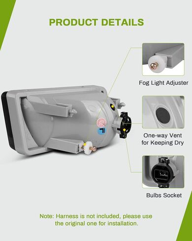 مصابيح الضباب AUTOSAVER88 متوافقة مع 2007 2008 2009 2010 2011 2012 2013 2014 تشيفي سيلفرادو 2007-2013 أفالانش 2007-2013 سوبربان و2007-2015 مصابيح ضباب تاهو (مع حزمة الطرق الوعرة) in Kuwait