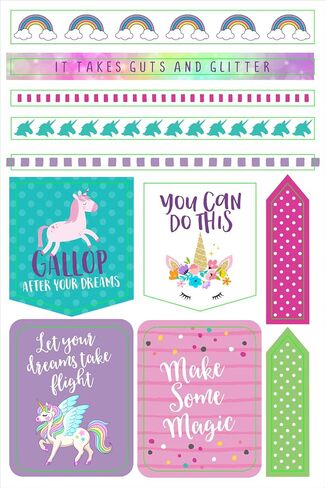 Essentials Unicorn Planner Stickers (over 160 stickers!) (Essentials Planner Stickers) in Saudi Arabia