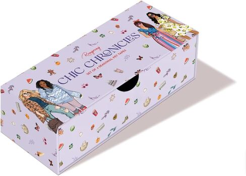 Rongrong The Chic Chronicles Set of 4 Pre-Cut PET Tapes Each Capturing a Different Season - Planners, Calendars, Journals – Aesthetic Premium Quality Hand Drawn in Saudi Arabia