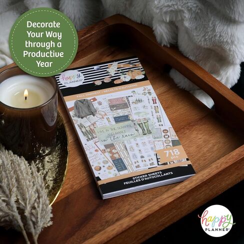 مجموعة ملصقات Happy Planner للتقويمات والمجلات والمشروعات - متعددة الألوان، سهلة التقشير - ملحقات سجل القصاصات - موضوع حصاد الخريف - 30 ورقة، إجمالي 718 ملصقًا in Saudi Arabia