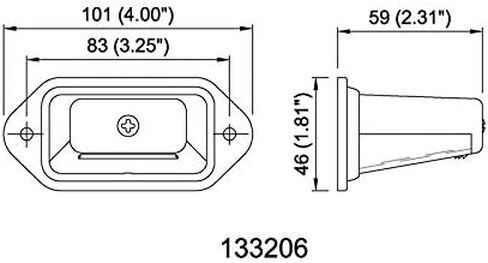 الكمية 2 4 × 2 بوصة مصابيح لوحة ترخيص LED للمقطورة شديدة التحمل مقاس 4 × 2 بوصة [معتمدة من DOT/SAE] [تصنيف IP67 مقاوم للماء] [فائقة التحمل] علامات ترخيص للمقطورات والمركبات الترفيهية والشاحنات والقوارب - غطاء من الكروم in Saudi Arabia