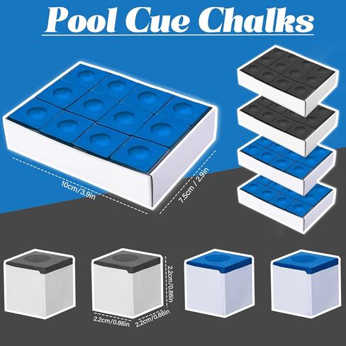 48 قطعة من مكعبات الطباشير البلياردو عصا الطباشير لحمام السباحة ملحقات طاولة حمام السباحة للاستخدام المنزلي في البطولة in Kuwait