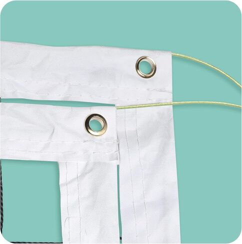 شبكة كرة طائرة خارجية شديدة التحمل للفناء الخلفي مع كابل فولاذي، شبكة كرة طائرة احترافية بديلة بطول 32 قدمًا × 3 أقدام في الهواء الطلق لحمام السباحة، والشاطئ، وساحة المدرسة، وداخل المنزل، وخارجه (بدون أقطاب) in Kuwait