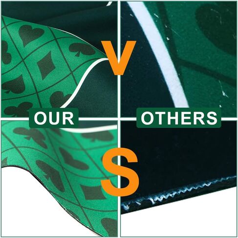 BESTHLS سجادة علوية مستديرة للبوكر، سطح طاولة بوكر من الإسفنج المطاطي المحمول الاحترافي من تكساس، بساط تخطيط لعبة اللاعبين مع حقيبة حمل in Kuwait