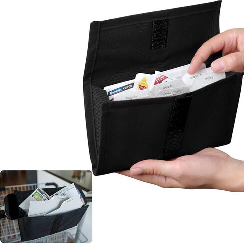 منظم قسيمة البقالة من إيفيلوتس - 24 مقسمًا - 30 ملصقًا - مثبت على عربة التسوق - أسود in Kuwait