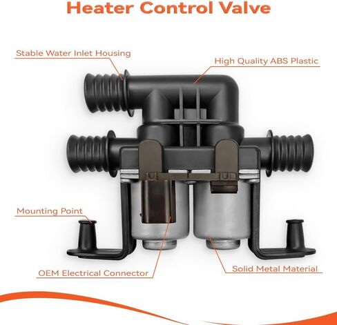 صمام التحكم في السخان متوافق مع 2004-2018 BMW X5 E53 E70 F15، 2008-2019 BMW X6 E71 F16، يستبدل #64116910544، 1147412166 in Kuwait