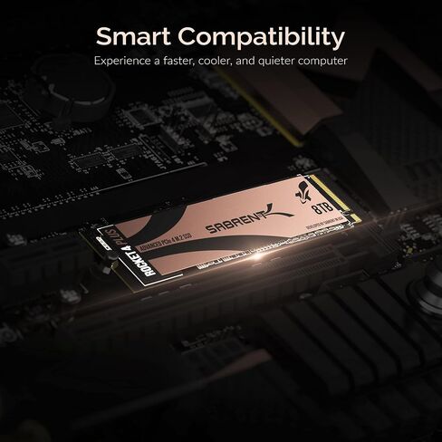 SABRENT Rocket 4 Plus SSD with Heatsink 8TB PCIe Gen 4 NVMe M.2 2280 Internal Solid State Drive, Extreme Speed, Heat Management [SB-RKT4P-HTSP-8TB] in Saudi Arabia