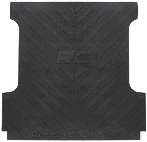 حصيرة سرير مطاطية من Rough Country لسيارة 2004-2014 F-150 | سرير 5.5 قدم - RCM684 أسود in Saudi Arabia
