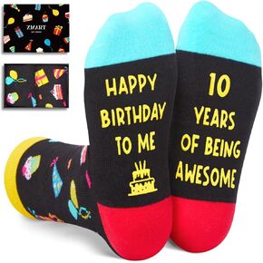 Zmart 9th Birthday Gifts for Boys - Socks for Boys Girls Age 9, Presents for 9 Year Olds, 9 Year Old Boy Gift Ideas, Black