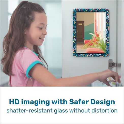 مرآة خزانة مغناطيسية للمدرسة والمكتب، مع مرآة مغناطيسية قوية للخزانة، ملحقات خزانة فريدة من نوعها، مرآة خزانة مغناطيسية بتصميم ملون، عبوة واحدة in Kuwait