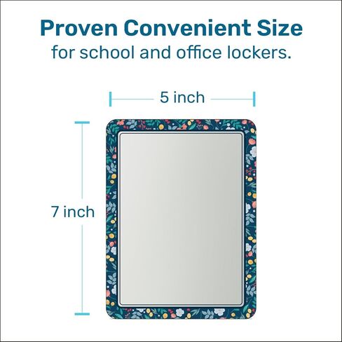 مرآة خزانة مغناطيسية للمدرسة والمكتب، مع مرآة مغناطيسية قوية للخزانة، ملحقات خزانة فريدة من نوعها، مرآة خزانة مغناطيسية بتصميم ملون، عبوة واحدة in Kuwait