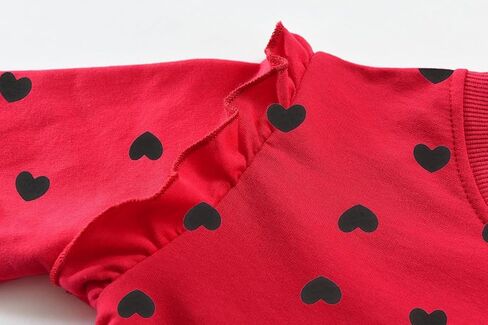 CM-Kid طفل الفتيات بلوزات عيد الحب القلب طباعة الملابس سترة للأطفال طويلة الأكمام البلوز قميص 2-7 سنوات in Kuwait