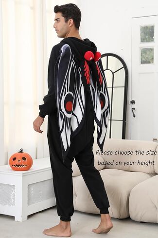 Adult Black Fly Costume Onesie Fly Bug Pajamas Halloween Costumes Anime Cosplay pajamas for Men Women in Kuwait