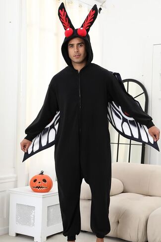 Adult Black Fly Costume Onesie Fly Bug Pajamas Halloween Costumes Anime Cosplay pajamas for Men Women in Kuwait